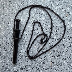 Incognito Large Bump Straw Pendant Necklace Snuff Tool Jewelry SNOGO Clone black